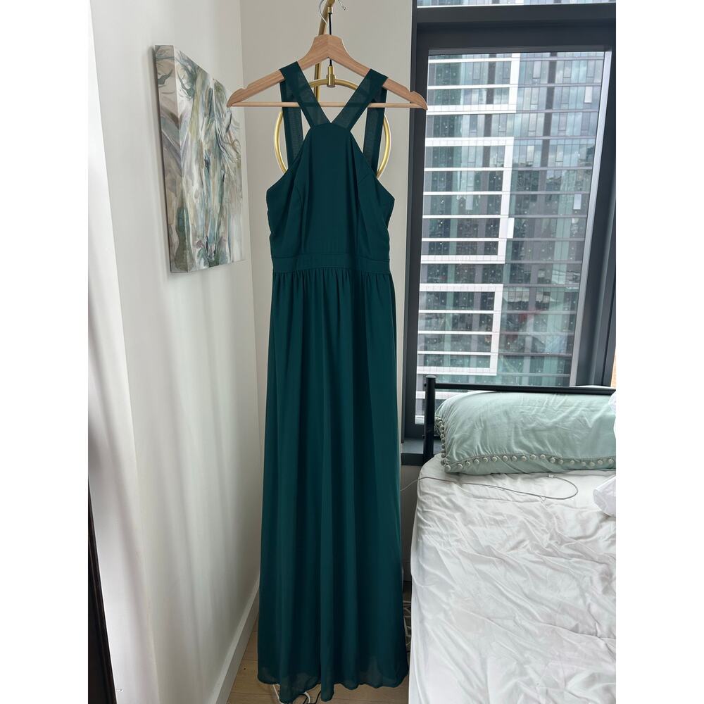 Lulus | Air of Romance Forest Green Maxi Dress | Size Small - Picture 6 of 6